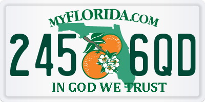 FL license plate 2456QD