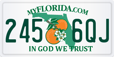 FL license plate 2456QJ