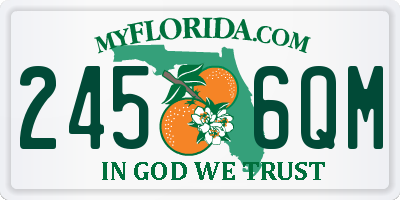 FL license plate 2456QM