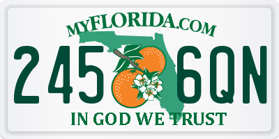 FL license plate 2456QN