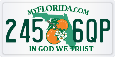 FL license plate 2456QP