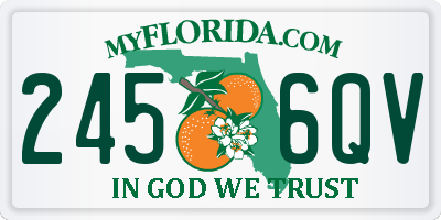 FL license plate 2456QV