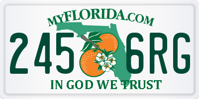 FL license plate 2456RG