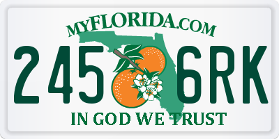 FL license plate 2456RK