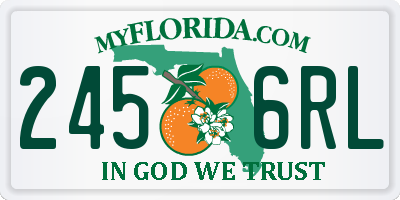 FL license plate 2456RL