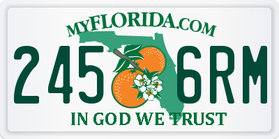 FL license plate 2456RM