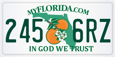 FL license plate 2456RZ