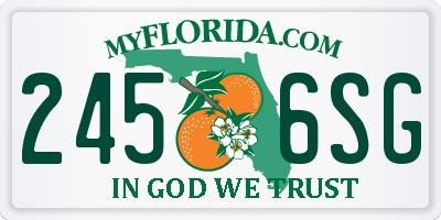 FL license plate 2456SG