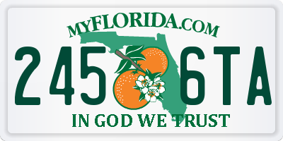 FL license plate 2456TA