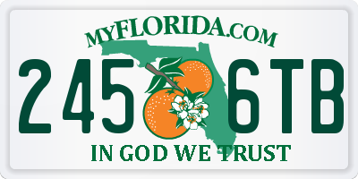 FL license plate 2456TB