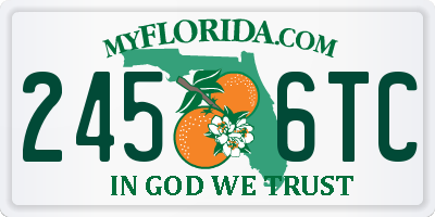 FL license plate 2456TC