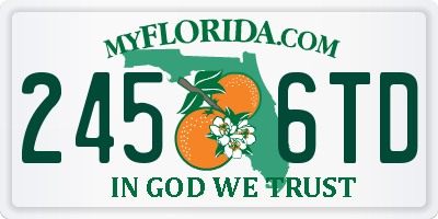 FL license plate 2456TD