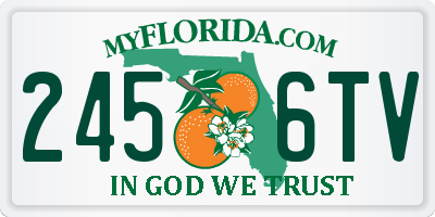 FL license plate 2456TV
