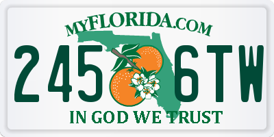 FL license plate 2456TW