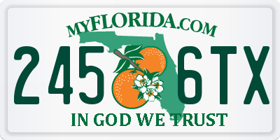 FL license plate 2456TX