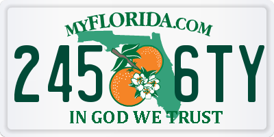 FL license plate 2456TY