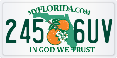 FL license plate 2456UV