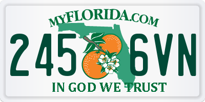 FL license plate 2456VN