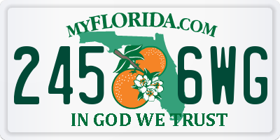 FL license plate 2456WG