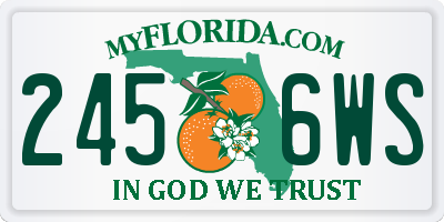 FL license plate 2456WS