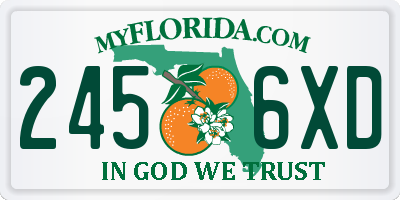 FL license plate 2456XD