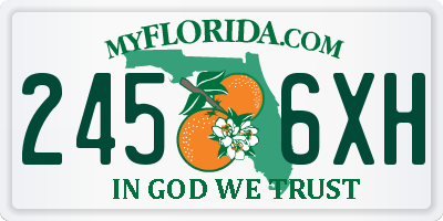 FL license plate 2456XH