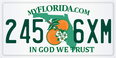 FL license plate 2456XM
