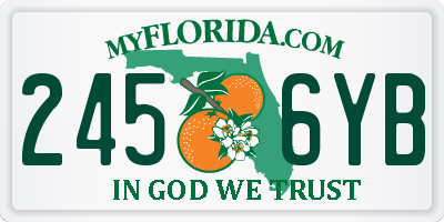FL license plate 2456YB