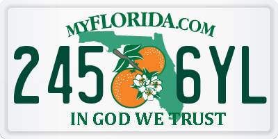 FL license plate 2456YL