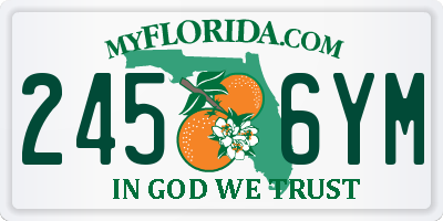 FL license plate 2456YM