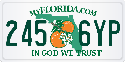 FL license plate 2456YP