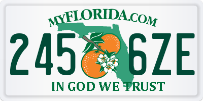 FL license plate 2456ZE