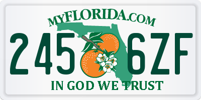 FL license plate 2456ZF