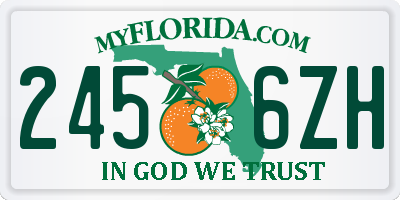 FL license plate 2456ZH