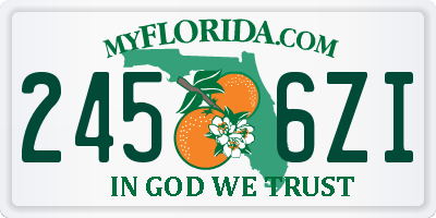 FL license plate 2456ZI