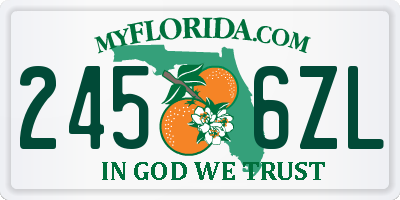 FL license plate 2456ZL