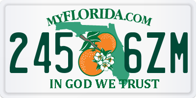 FL license plate 2456ZM