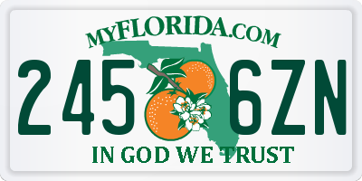 FL license plate 2456ZN