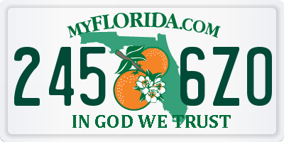 FL license plate 2456ZO
