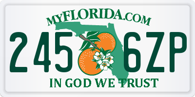 FL license plate 2456ZP