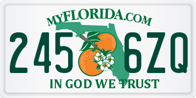 FL license plate 2456ZQ