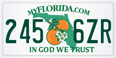 FL license plate 2456ZR