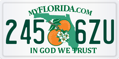 FL license plate 2456ZU