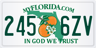 FL license plate 2456ZV