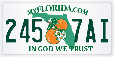 FL license plate 2457AI