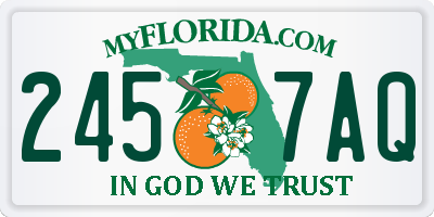 FL license plate 2457AQ