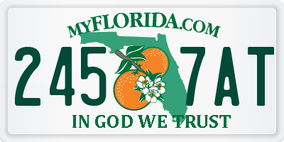 FL license plate 2457AT