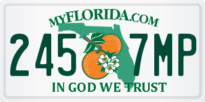 FL license plate 2457MP