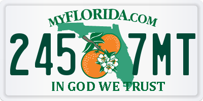 FL license plate 2457MT