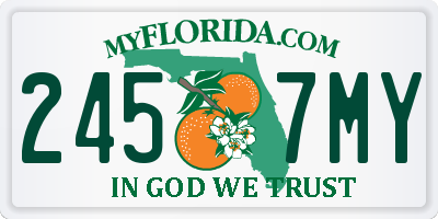 FL license plate 2457MY